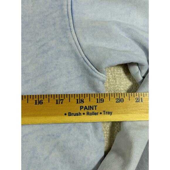 Frank & Eileen Women’s M Blue Tie Dye Long Sleeve Cropped Pullover Sweatshirt - Picture 5 of 7